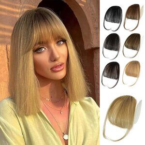 Bangs Hair Clip in Bangs 100% Real Human Hair Extensions